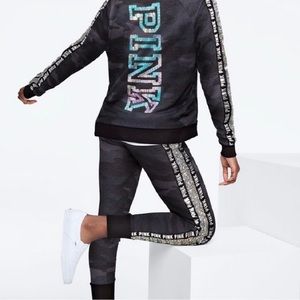 (SOLD) VS PINK Camo Bling Set sz L NWOT